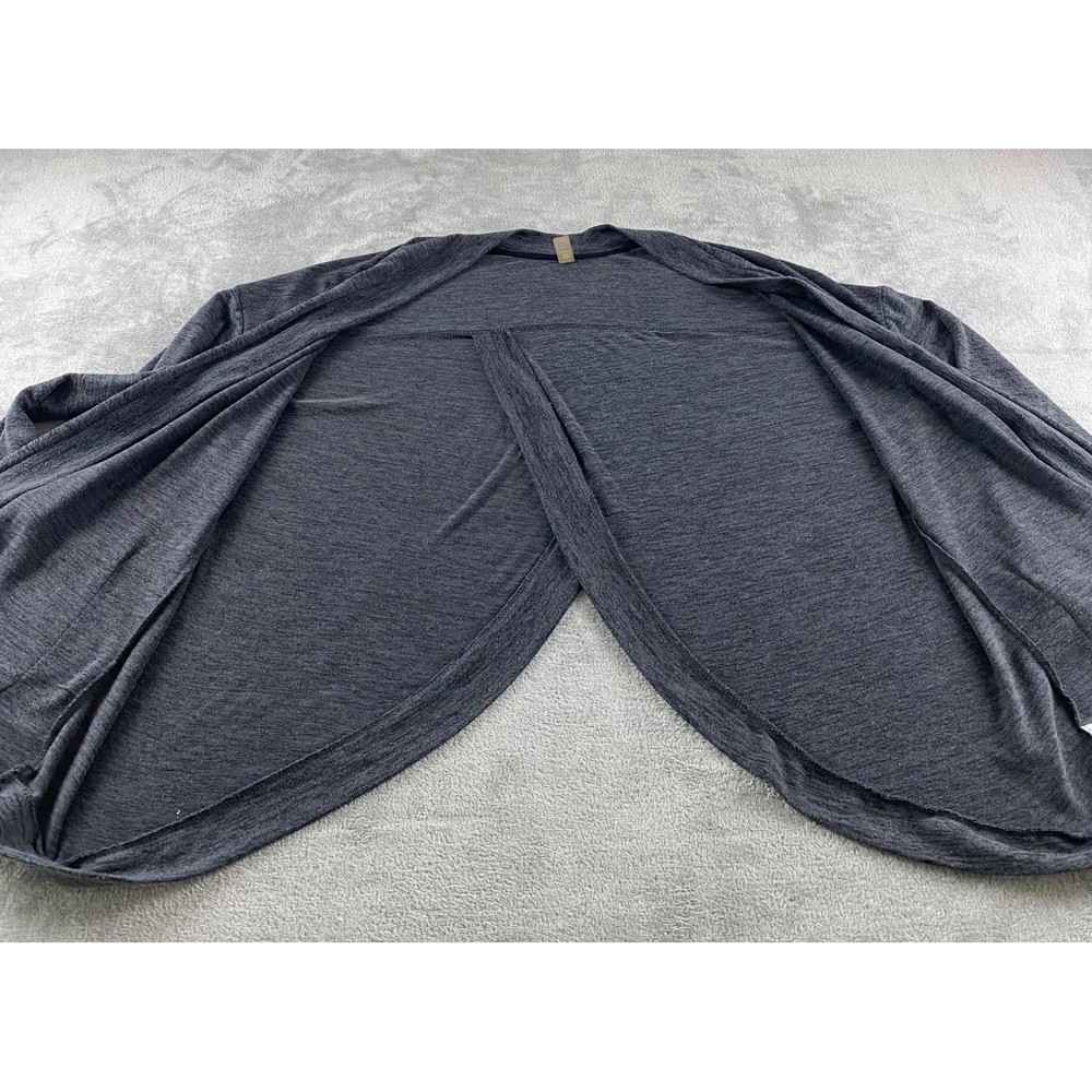 Xersion Womens XL Gray Heathered Open‎ Front Cardigan Pockets Criss Cross Back - Picture 13 of 16